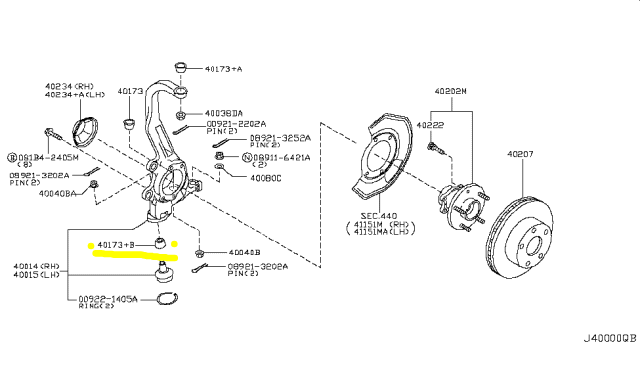 Nissan OEM Lower Ball Joint Seat #40173-AC500