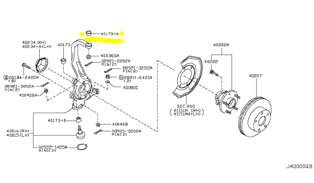 Nissan OEM Upper Ball Joint Seat #40173-AL500