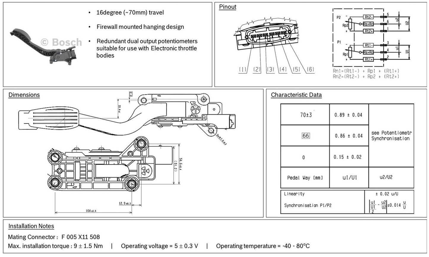 E-Throttle Accelerator Pedal Module (PED)
